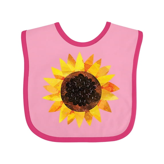 Inktastic Summer Grunge Sunflower Boys or Girls Baby Bib
