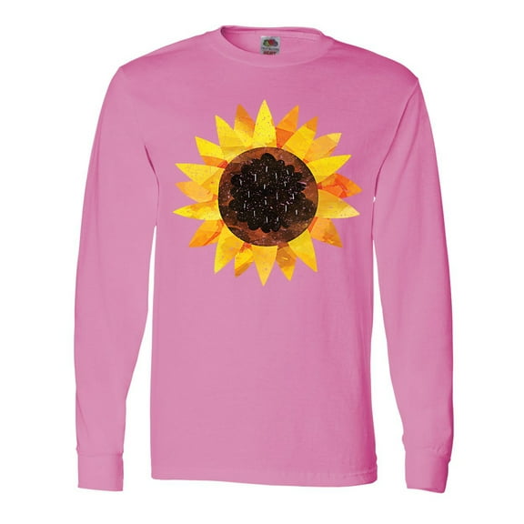Inktastic Summer Grunge Sunflower Long Sleeve T-Shirt