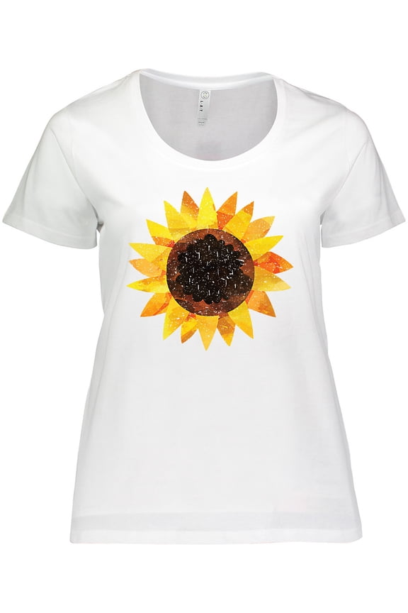Summer Grunge Sunflower Women's Plus Size T-Shirt