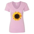 thumbnail image 1 of Inktastic Summer Grunge Sunflower Women's V-Neck T-Shirt, 1 of 5