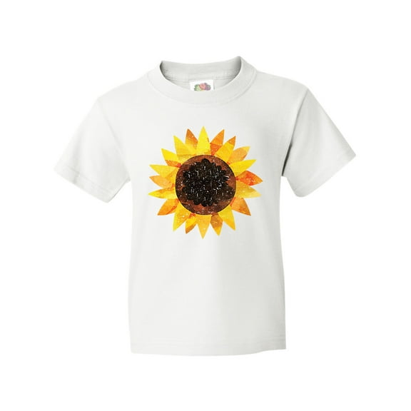 Inktastic Summer Grunge Sunflower Youth T-Shirt