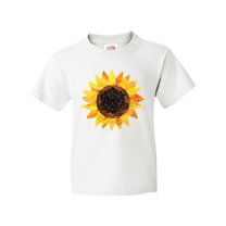 Inktastic Summer Grunge Sunflower Youth T-Shirt