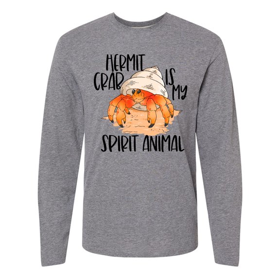 Inktastic Summer Hermit Crab is My Spirit Animal Long Sleeve T-Shirt