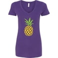 thumbnail image 1 of Inktastic Summer Pineapple Women's V-Neck T-Shirt, 1 of 5