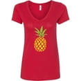 thumbnail image 1 of Inktastic Summer Pineapple Women's V-Neck T-Shirt, 1 of 5