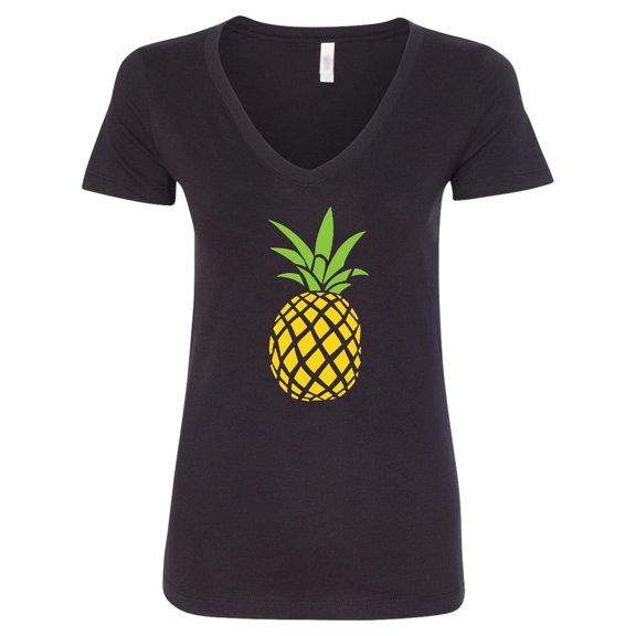 Inktastic Summer Pineapple Women's V-Neck T-Shirt