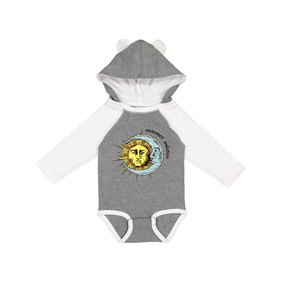Inktastic Summer Solstice Sun and Moon Boys or Girls Long Sleeve Baby Bodysuit