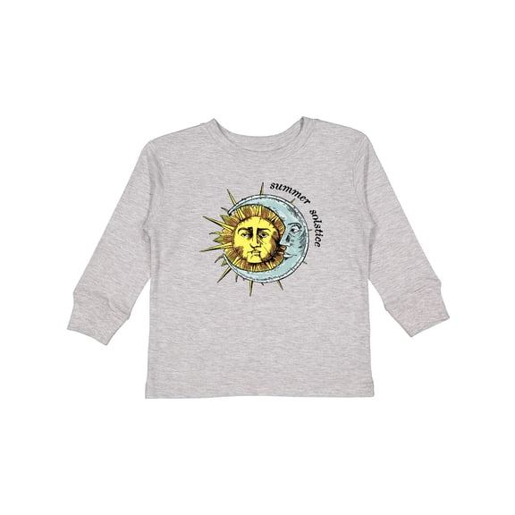 Inktastic Summer Solstice Sun and Moon Boys or Girls Long Sleeve Toddler T-Shirt