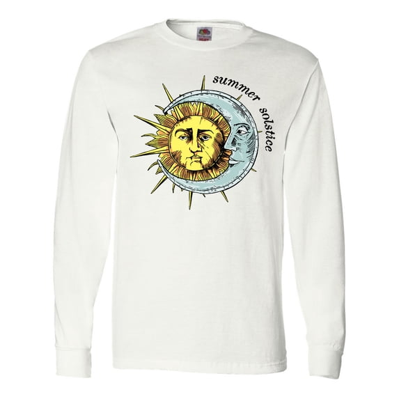 Inktastic Summer Solstice Sun and Moon Long Sleeve T-Shirt
