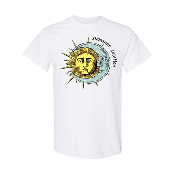 Inktastic Summer Solstice Sun and Moon T-Shirt