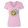 thumbnail image 1 of Inktastic Summer Solstice Sun and Moon Women's V-Neck T-Shirt, 1 of 5
