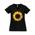 thumbnail image 1 of Inktastic Summer Sunflower Women's Plus Size V-Neck T-Shirt, 1 of 5