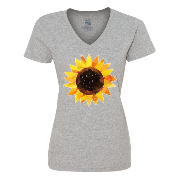 Inktastic Summer Sunflower Women's V-Neck T-Shirt