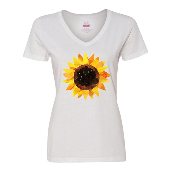 Inktastic Summer Sunflower Women's V-Neck T-Shirt