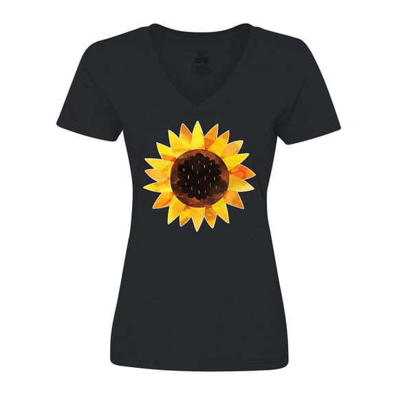 Inktastic Summer Sunflower Women's V-Neck T-Shirt