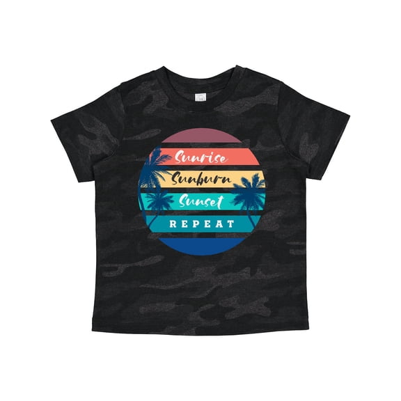 Inktastic Summer Sunrise Sunburn Sunset Repeat Boys or Girls Toddler T-Shirt