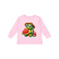 thumbnail image 1 of Inktastic Summer Turtle with Watermelon Boys or Girls Long Sleeve Toddler T-Shirt, 1 of 5