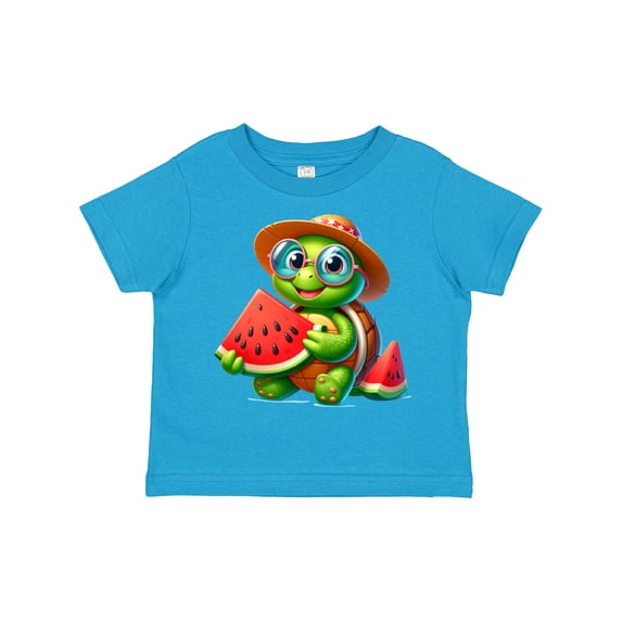 Inktastic Summer Turtle with Watermelon Boys or Girls Toddler T-Shirt