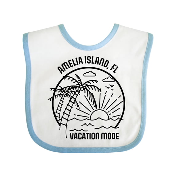Inktastic Summer Vacation Mode Amelia Island Florida Boys or Girls Baby Bib