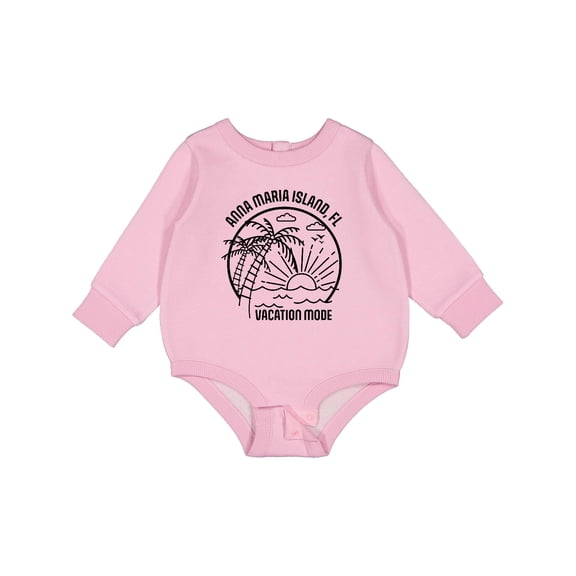 Inktastic Summer Vacation Mode Anna Maria Island Florida Baby Fleece Bodysuit