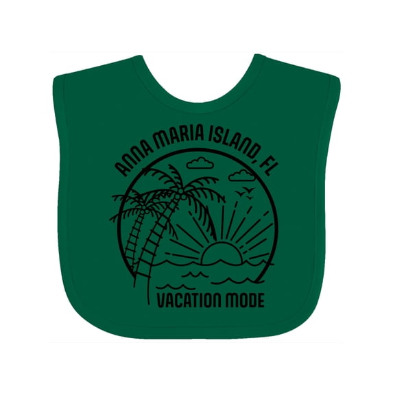 Inktastic Summer Vacation Mode Anna Maria Island Florida Boys or Girls Baby Bib
