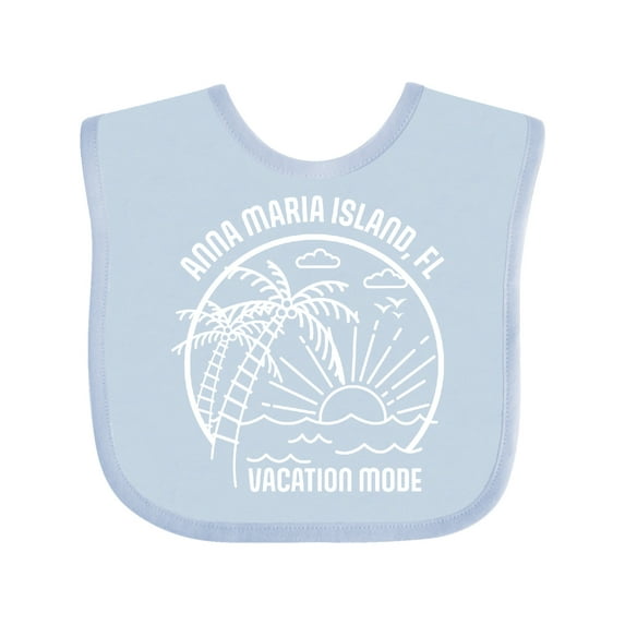 Inktastic Summer Vacation Mode Anna Maria Island Florida Boys or Girls Baby Bib