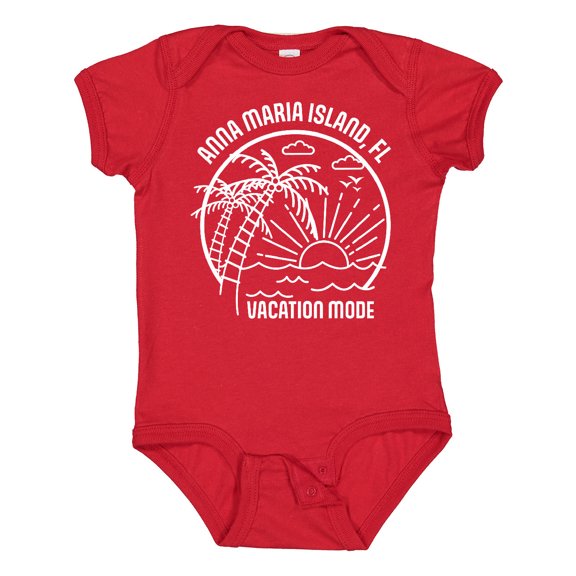 Inktastic Summer Vacation Mode Anna Maria Island Florida Boys or Girls Baby Bodysuit