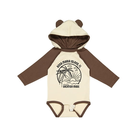 Inktastic Summer Vacation Mode Anna Maria Island Florida Boys or Girls Long Sleeve Baby Bodysuit