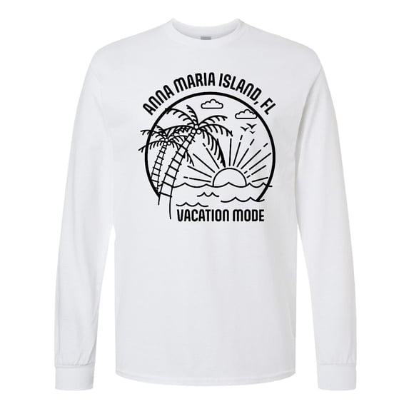Inktastic Summer Vacation Mode Anna Maria Island Florida Long Sleeve T-Shirt