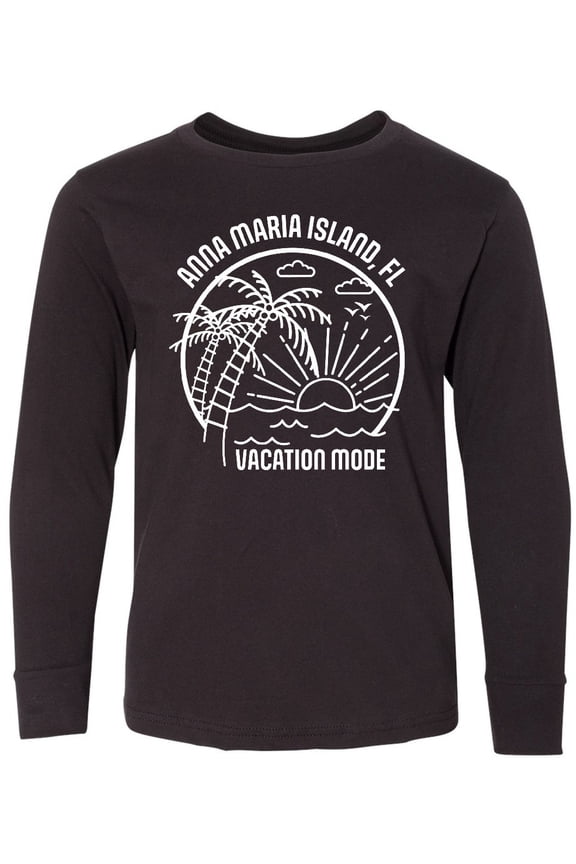 Summer Vacation Mode Anna Maria Island Florida Long Sleeve Youth T-Shirt
