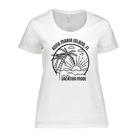 Inktastic Summer Vacation Mode Anna Maria Island Florida Women's Plus Size T-Shirt