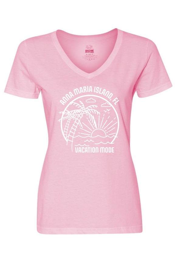Summer Vacation Mode Anna Maria Island Florida Women's V-Neck T-Shirt