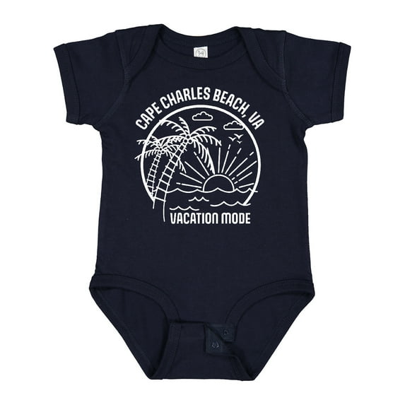 Inktastic Summer Vacation Mode Cape Charles Beach Virginia Boys or Girls Baby Bodysuit