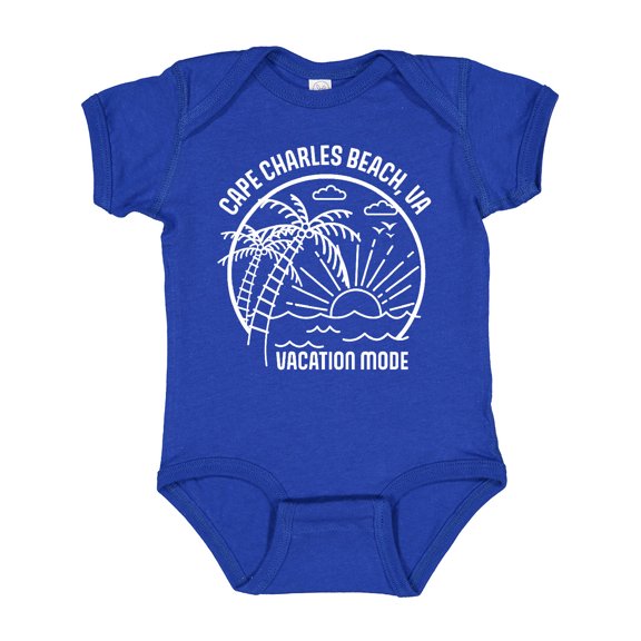 Inktastic Summer Vacation Mode Cape Charles Beach Virginia Boys or Girls Baby Bodysuit