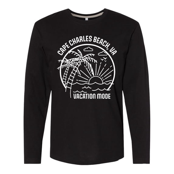 Inktastic Summer Vacation Mode Cape Charles Beach Virginia Long Sleeve T-Shirt