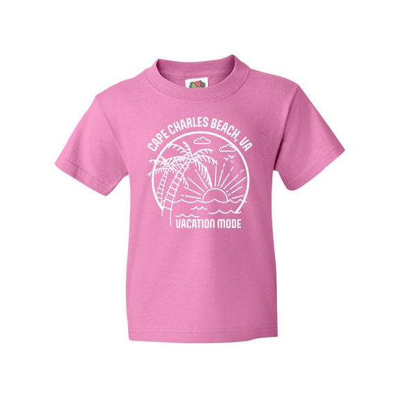 Inktastic Summer Vacation Mode Cape Charles Beach Virginia Youth T-Shirt