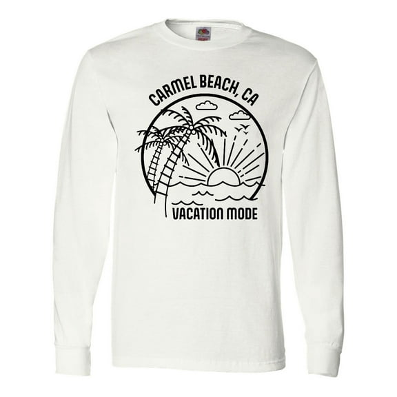 Inktastic Summer Vacation Mode Carmel Beach California Long Sleeve T-Shirt