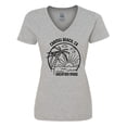 thumbnail image 1 of Inktastic Summer Vacation Mode Carmel Beach California Women's V-Neck T-Shirt, 1 of 5