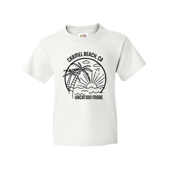 Inktastic Summer Vacation Mode Carmel Beach California Youth T-Shirt