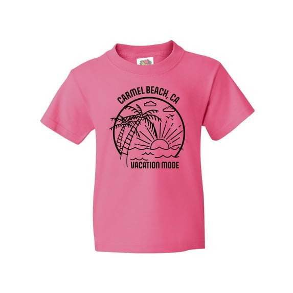 Inktastic Summer Vacation Mode Carmel Beach California Youth T-Shirt