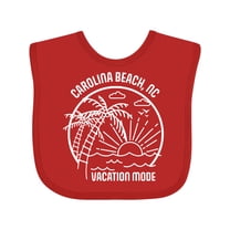 Inktastic Summer Vacation Mode Carolina Beach North Carolina Boys or Girls Baby Bib