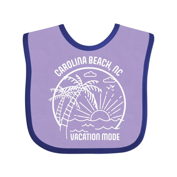 Inktastic Summer Vacation Mode Carolina Beach North Carolina Boys or Girls Baby Bib