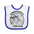 thumbnail image 1 of Inktastic Summer Vacation Mode Clearwater Beach Florida Boys or Girls Baby Bib, 1 of 4