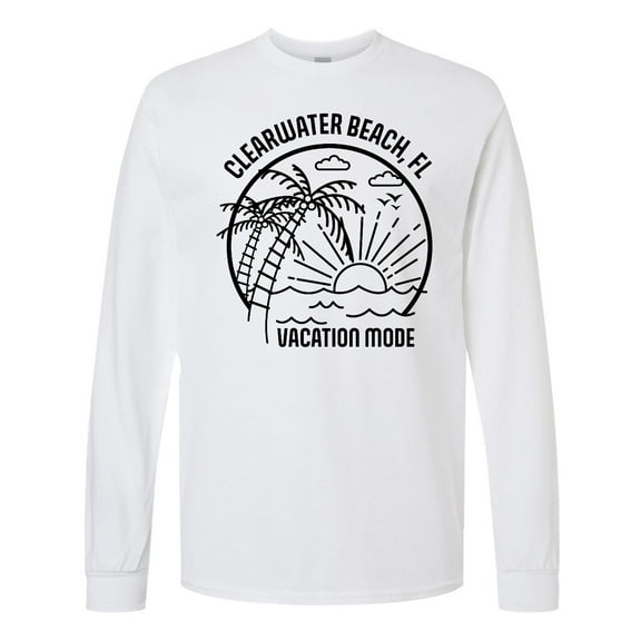 Inktastic Summer Vacation Mode Clearwater Beach Florida Long Sleeve T-Shirt