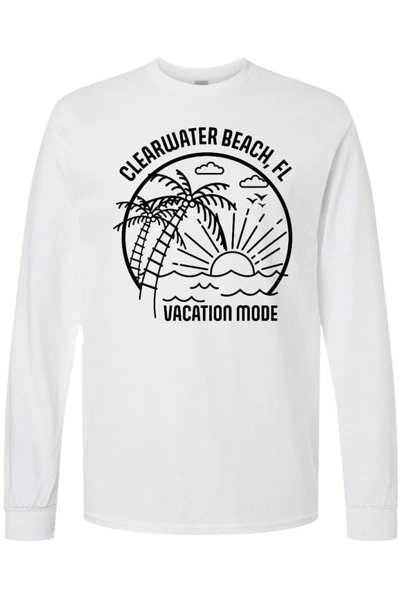 Summer Vacation Mode Clearwater Beach Florida Long Sleeve T-Shirt