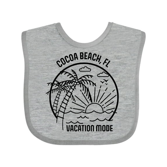 Inktastic Summer Vacation Mode Cocoa Beach Florida Boys or Girls Baby Bib