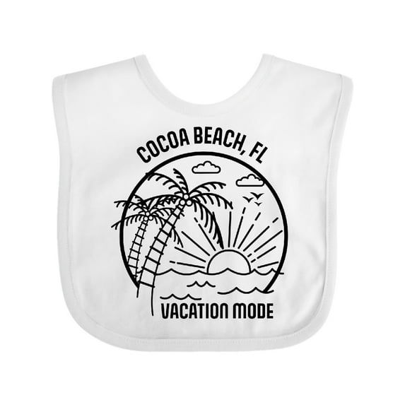 Inktastic Summer Vacation Mode Cocoa Beach Florida Boys or Girls Baby Bib