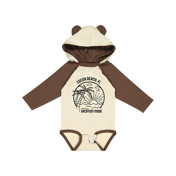 Inktastic Summer Vacation Mode Cocoa Beach Florida Boys or Girls Long Sleeve Baby Bodysuit