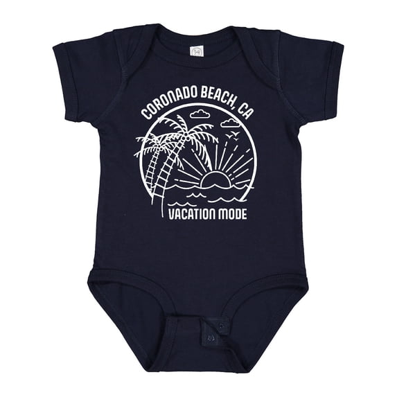 Inktastic Summer Vacation Mode Coronado Beach California Boys or Girls Baby Bodysuit