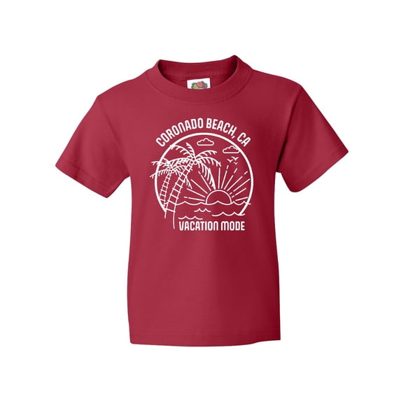 Inktastic Summer Vacation Mode Coronado Beach California Youth T-Shirt